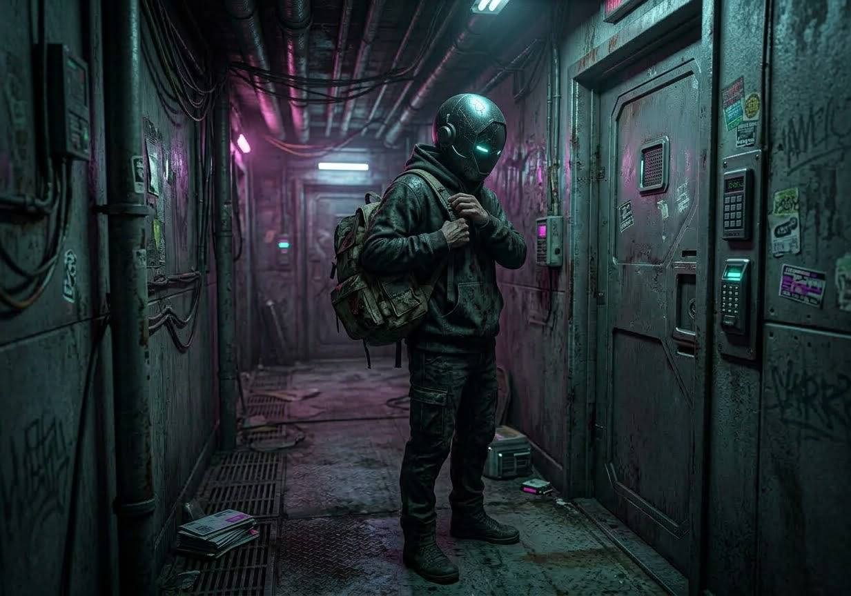 Workaholic Agent in the back corridor